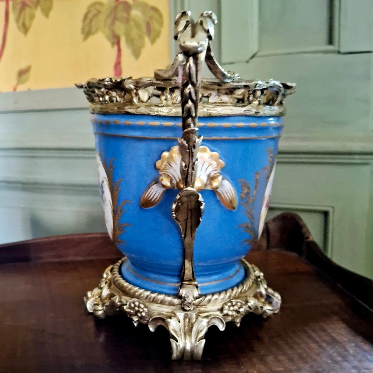 Edmé Samson Small Porcelain And Bronze Cooler, 19th Century -photo-4