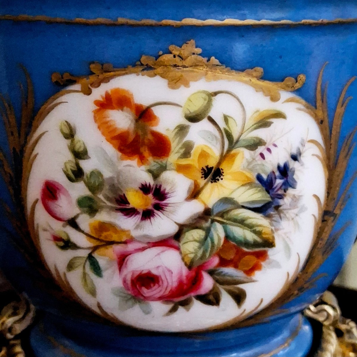 Edmé Samson Small Porcelain And Bronze Cooler, 19th Century -photo-1