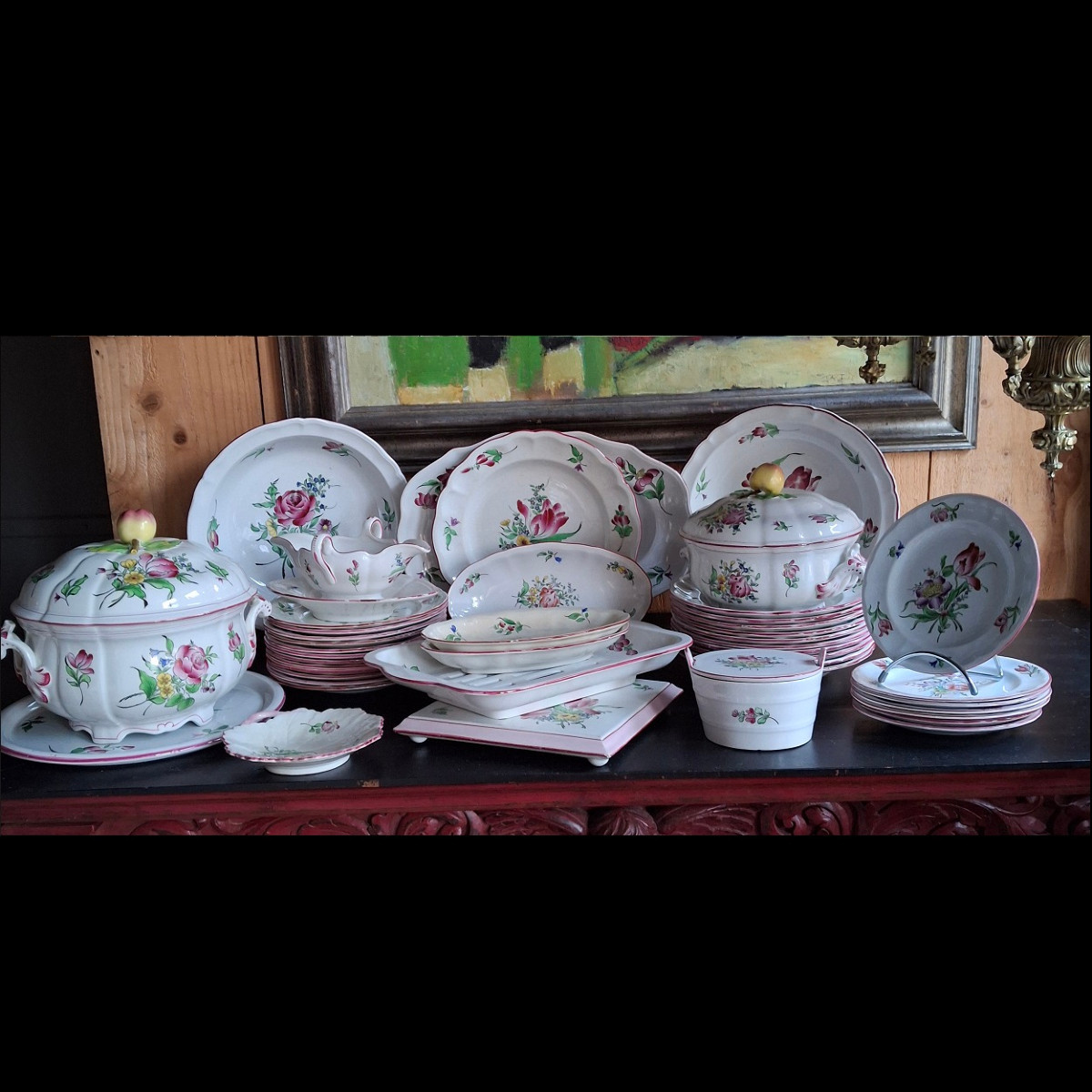   Fine Earthenware Dinner Service From K&g. Luneville - China - Reverbère 