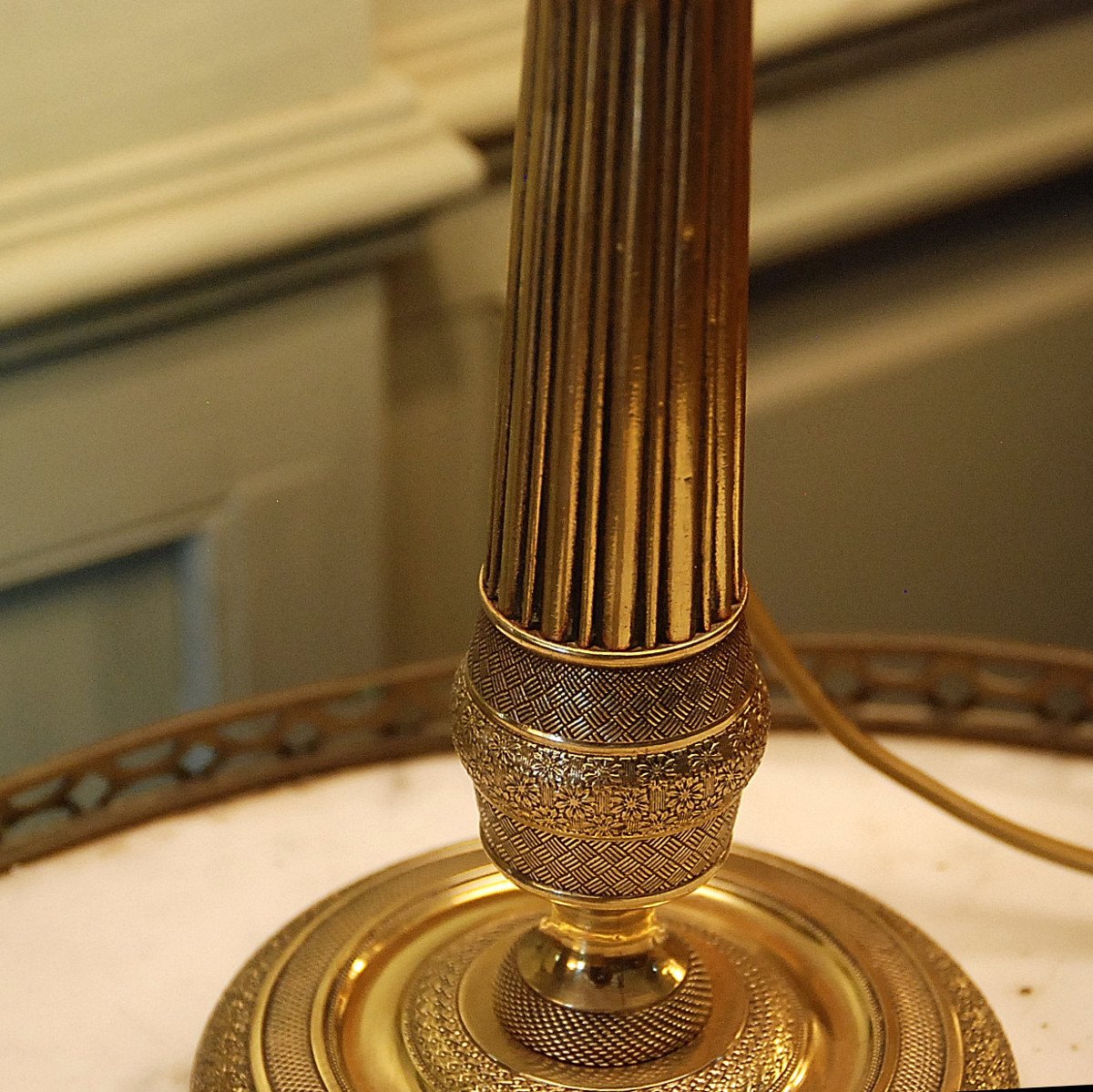 Candlestick From The Restoration Period Mounted As A Lamp-photo-4