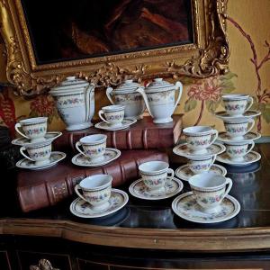 Charles Arhenfeld Limoges Porcelain Coffee Service, 1940/50