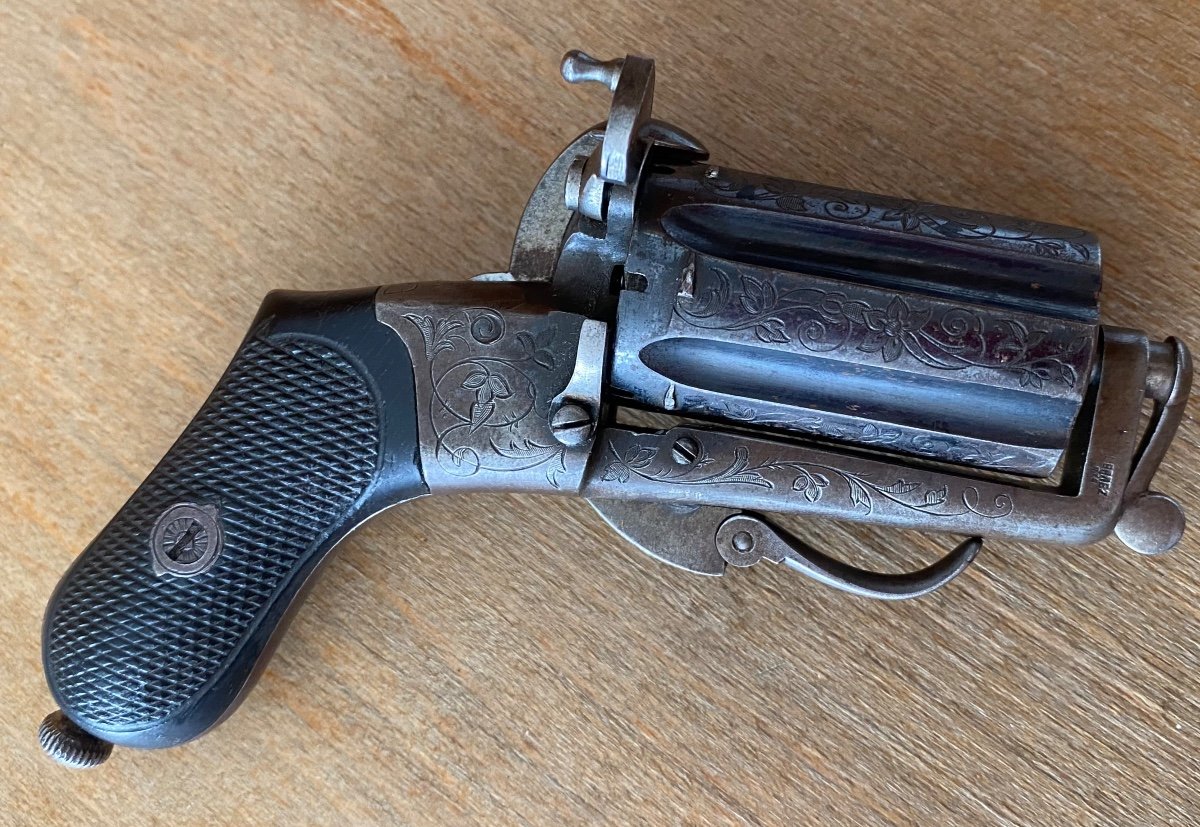 Pepperbox Revolver Signed Deprez