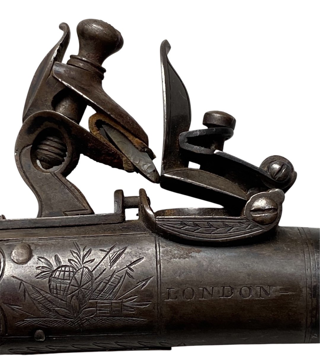 Scottish Flintlock Pistol Circa 1800-photo-4