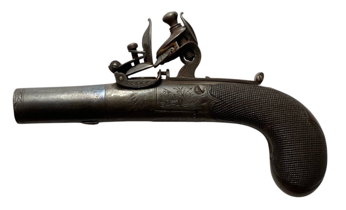 Scottish Flintlock Pistol Circa 1800-photo-2