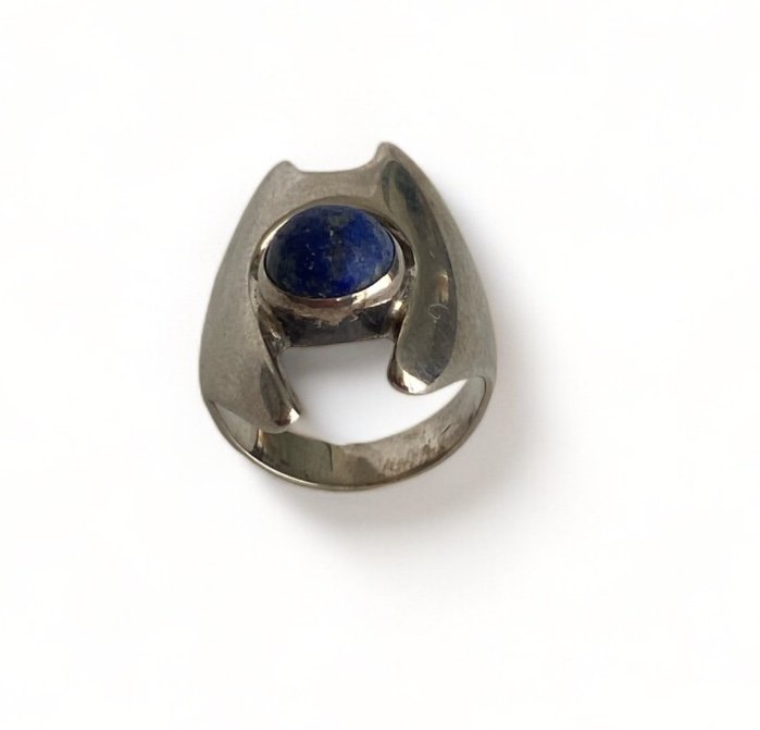 Georg Jensen Bague Sertie d'Un Lapis-lazuli-photo-3