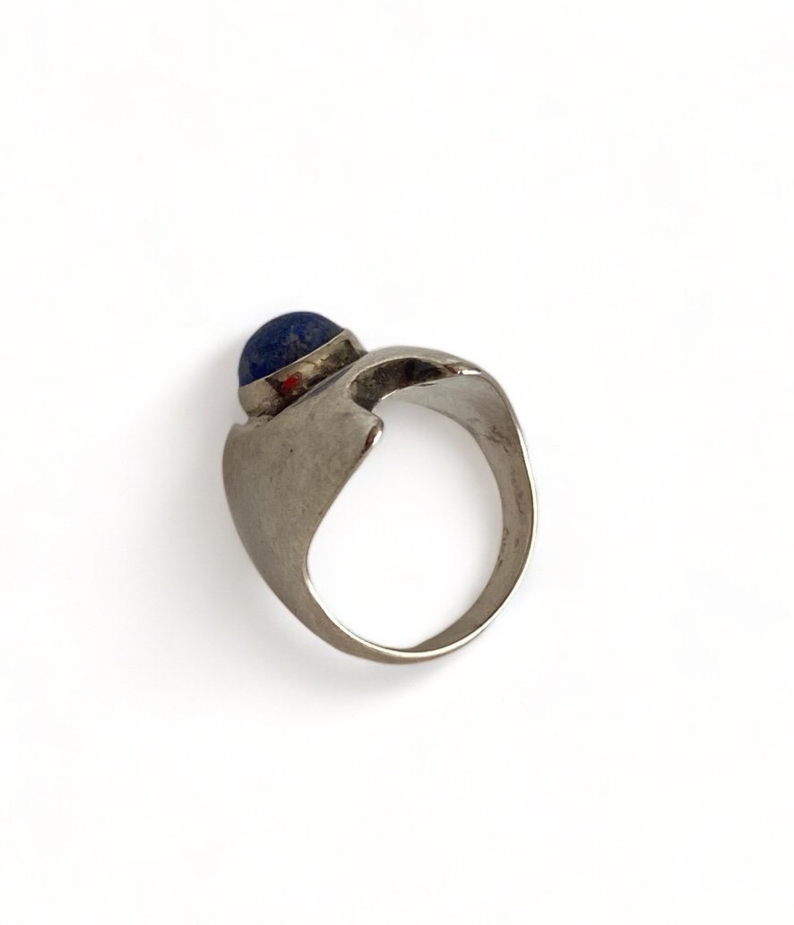 Georg Jensen Bague Sertie d'Un Lapis-lazuli-photo-5