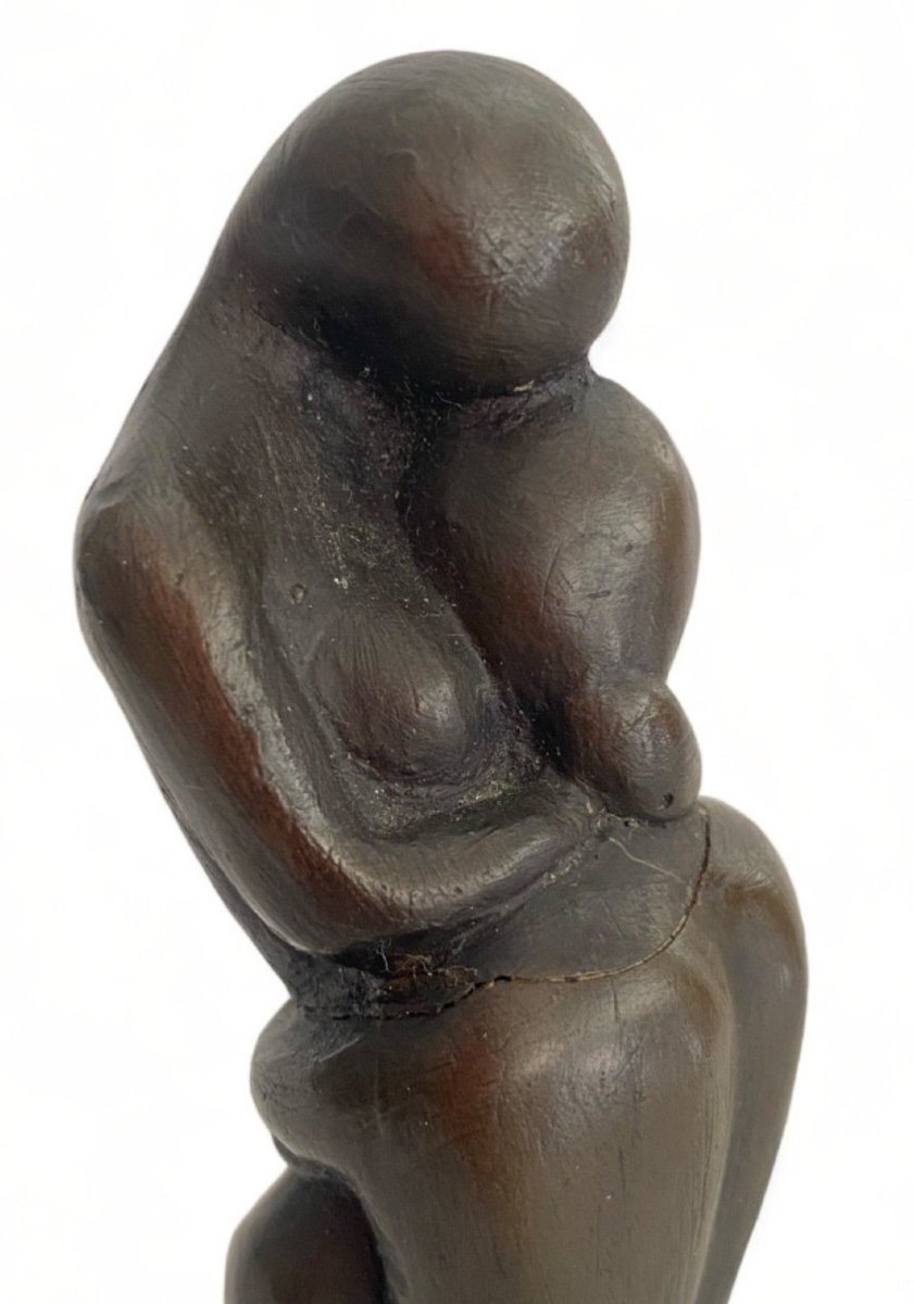 huguette Derey Sculpture En Terre Cuite Philemon Et Baucis 1987-photo-2