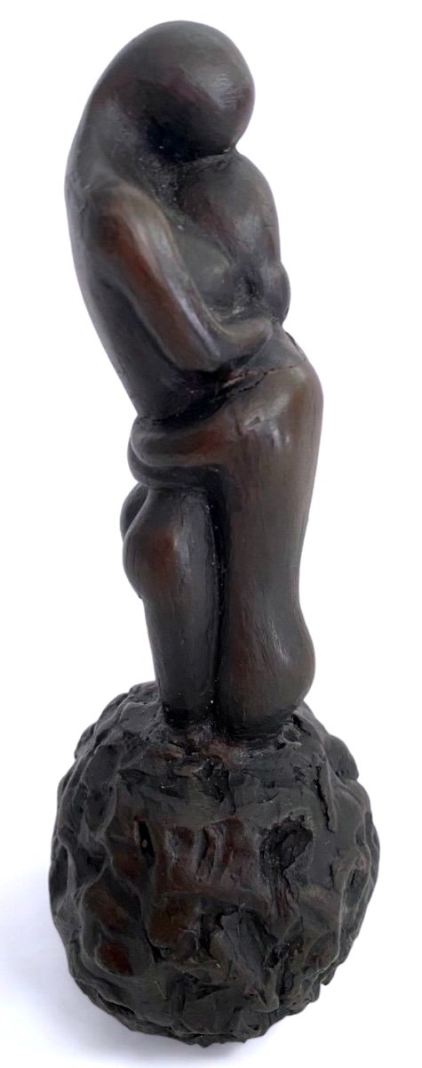 huguette Derey Sculpture En Terre Cuite Philemon Et Baucis 1987-photo-8