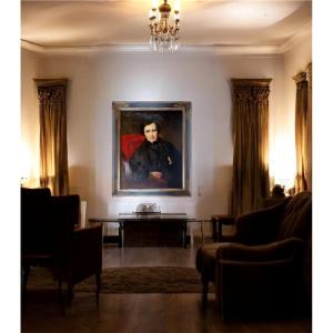 Ecole Anglaise XIXe S Portrait De Gentilhomme, Huile Sur Toile 92,5x 80cm