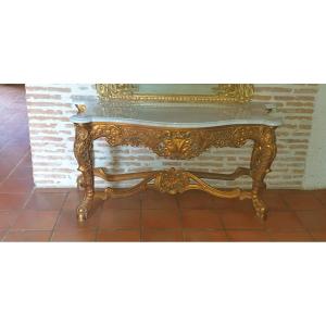 Console Rocaille Dore