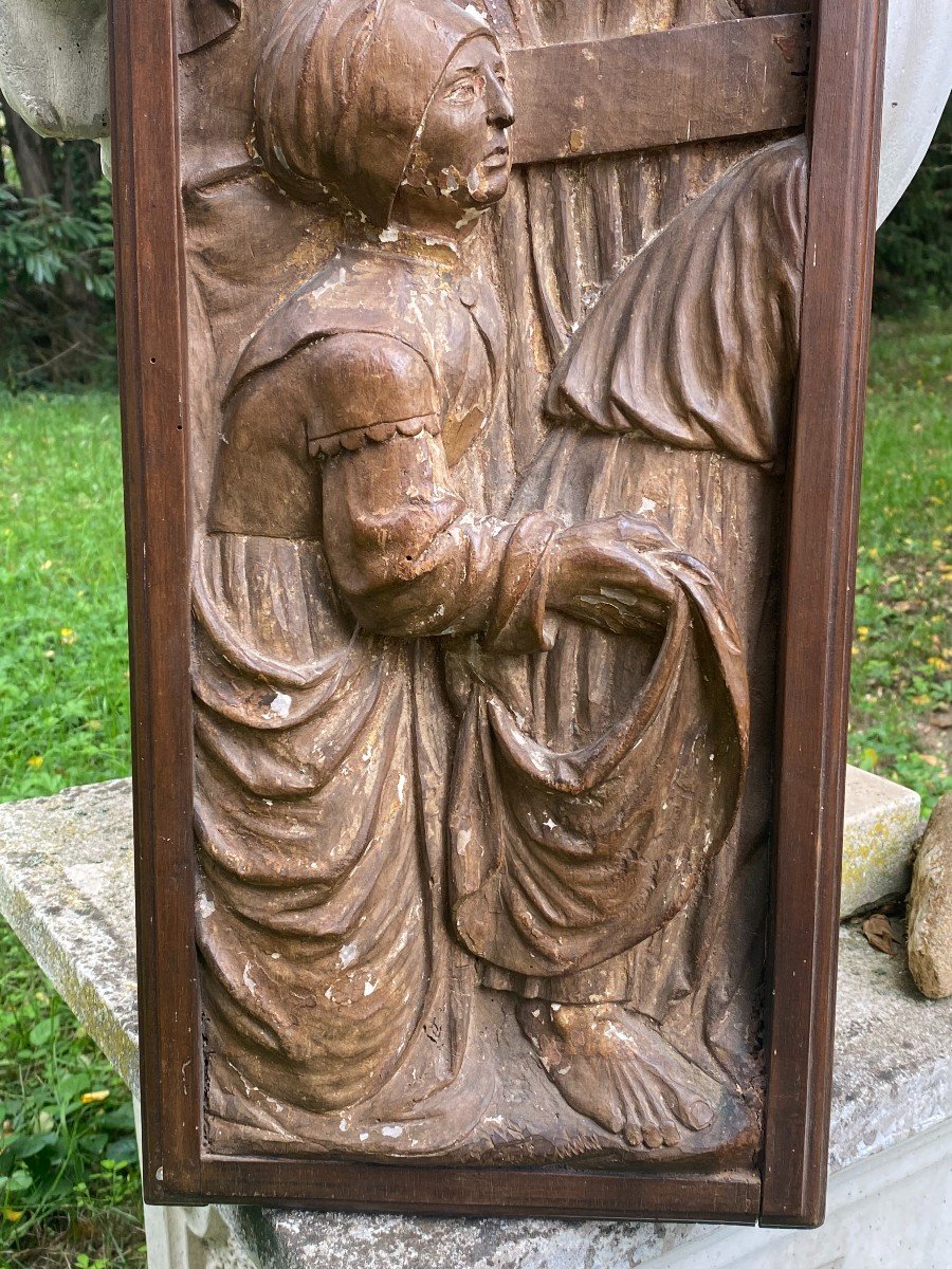 Altarpiece Panel, Wooden Sculpture. XVI Th Century-photo-5