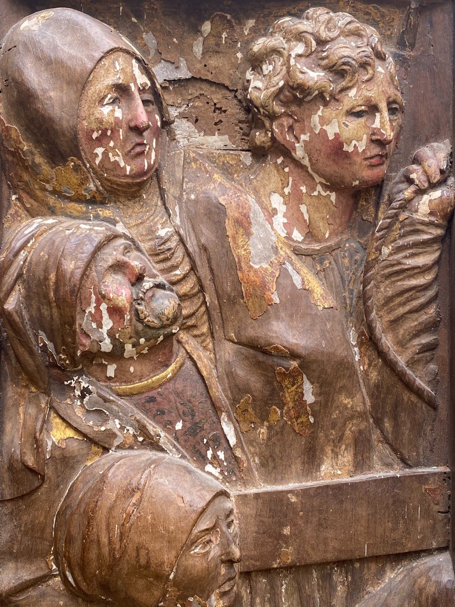 Altarpiece Panel, Wooden Sculpture. XVI Th Century