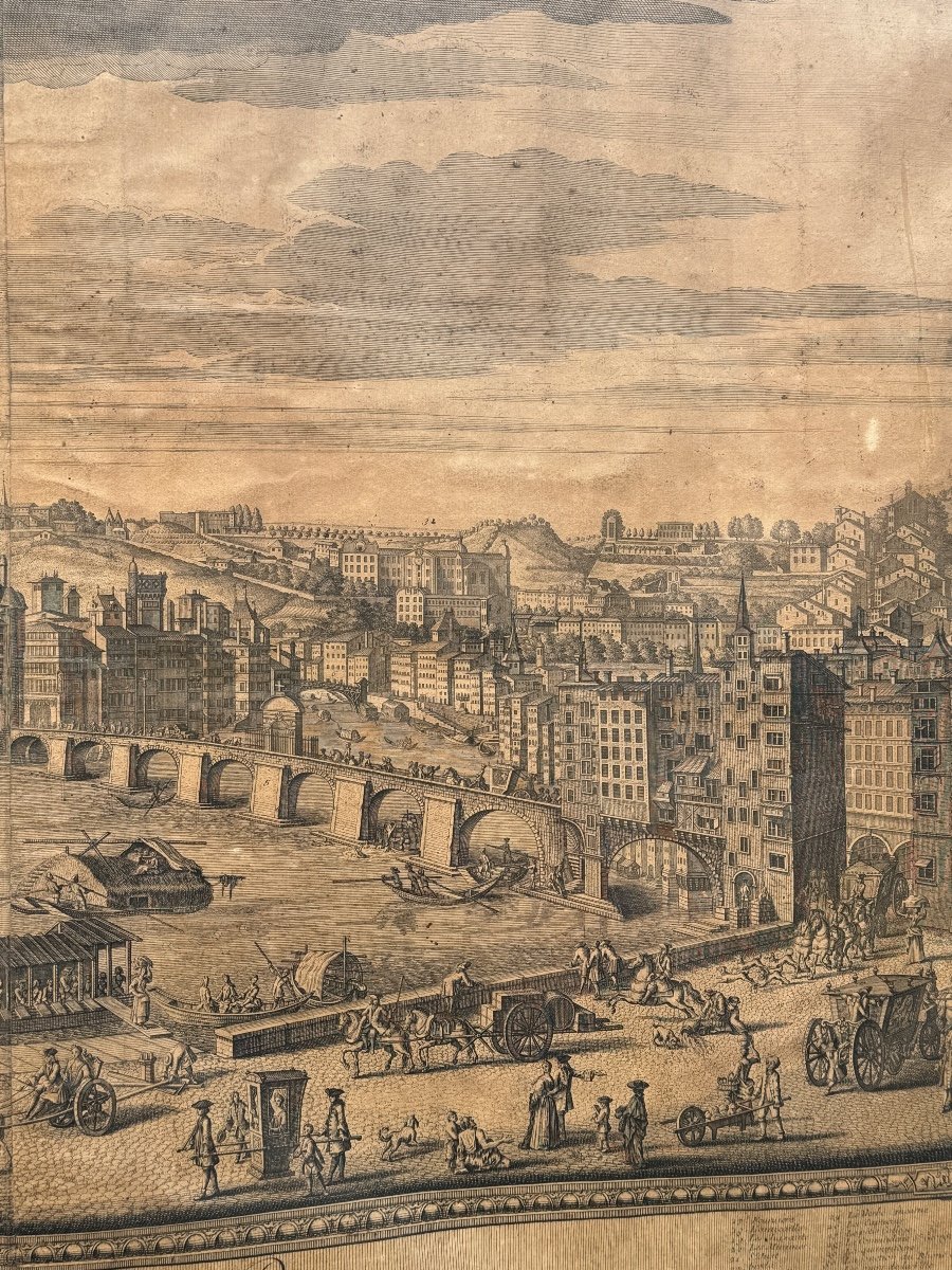 Panoramic View Of The City Of Lyon, 18th Century -photo-1