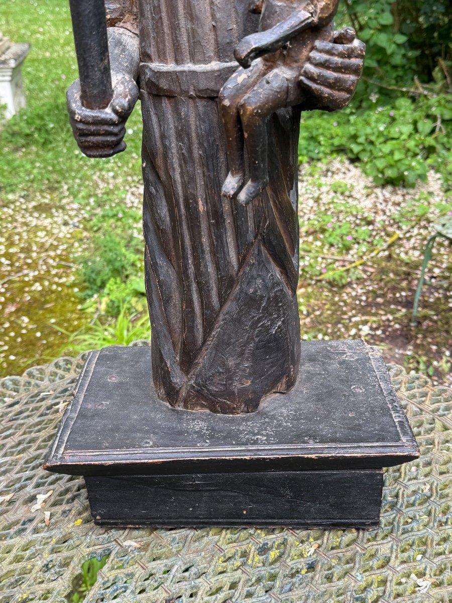 Statue De La Vierge à L’enfant ,  Art populaire , Aveyron , 18 Eme Siècle -photo-4