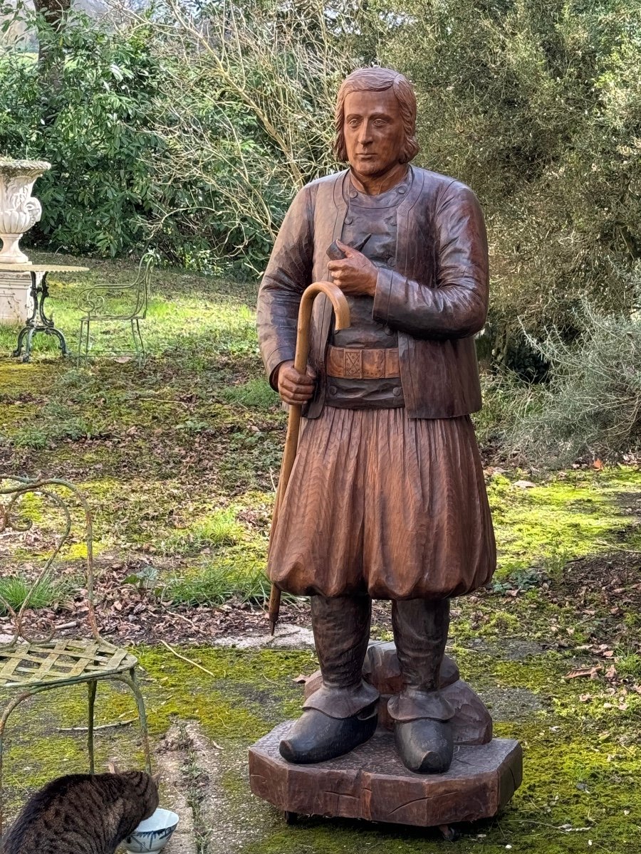 Spectacular Sculpture Of A Breton & Quimper 1936-photo-2