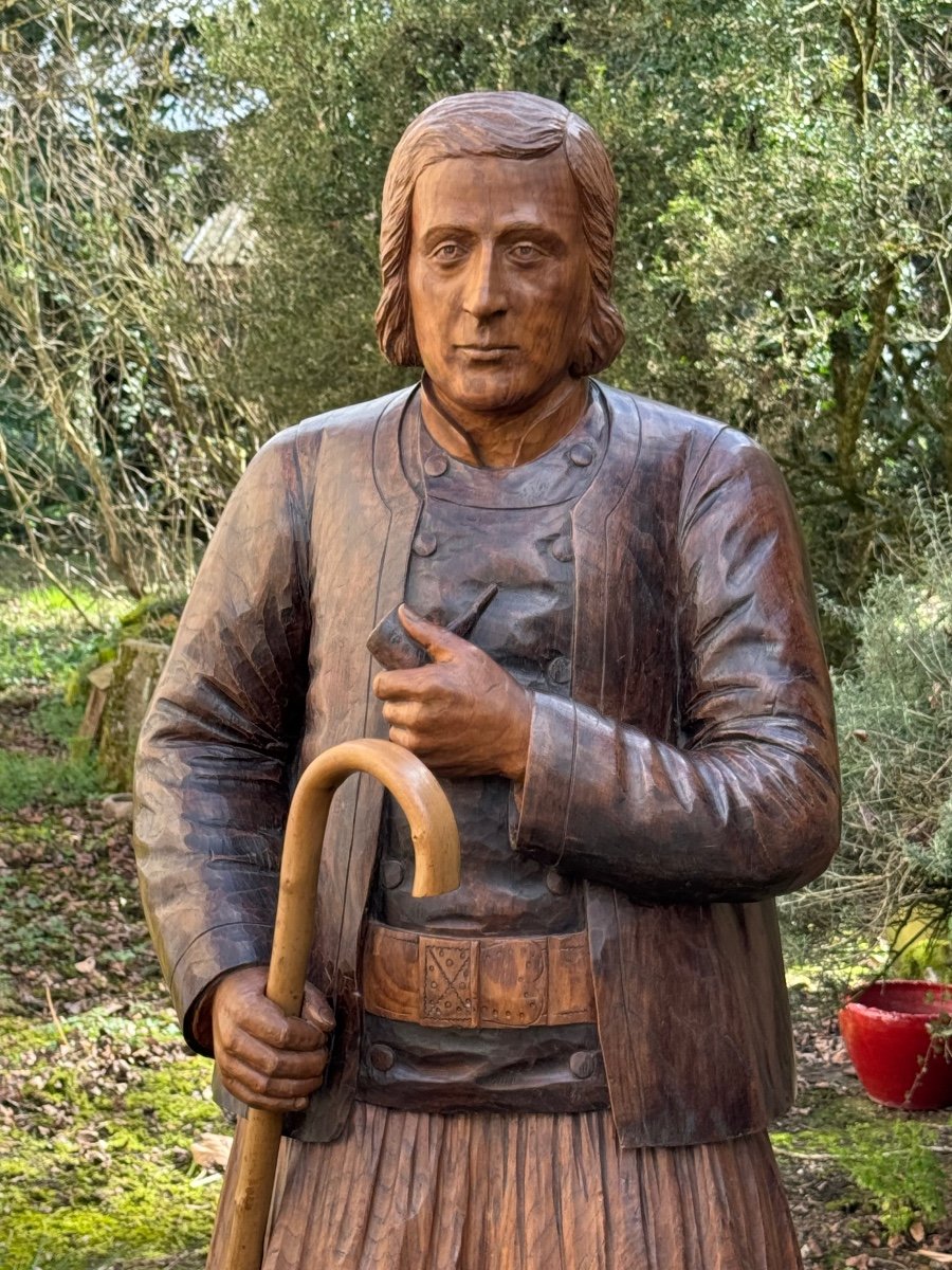 Spectacular Sculpture Of A Breton & Quimper 1936-photo-3