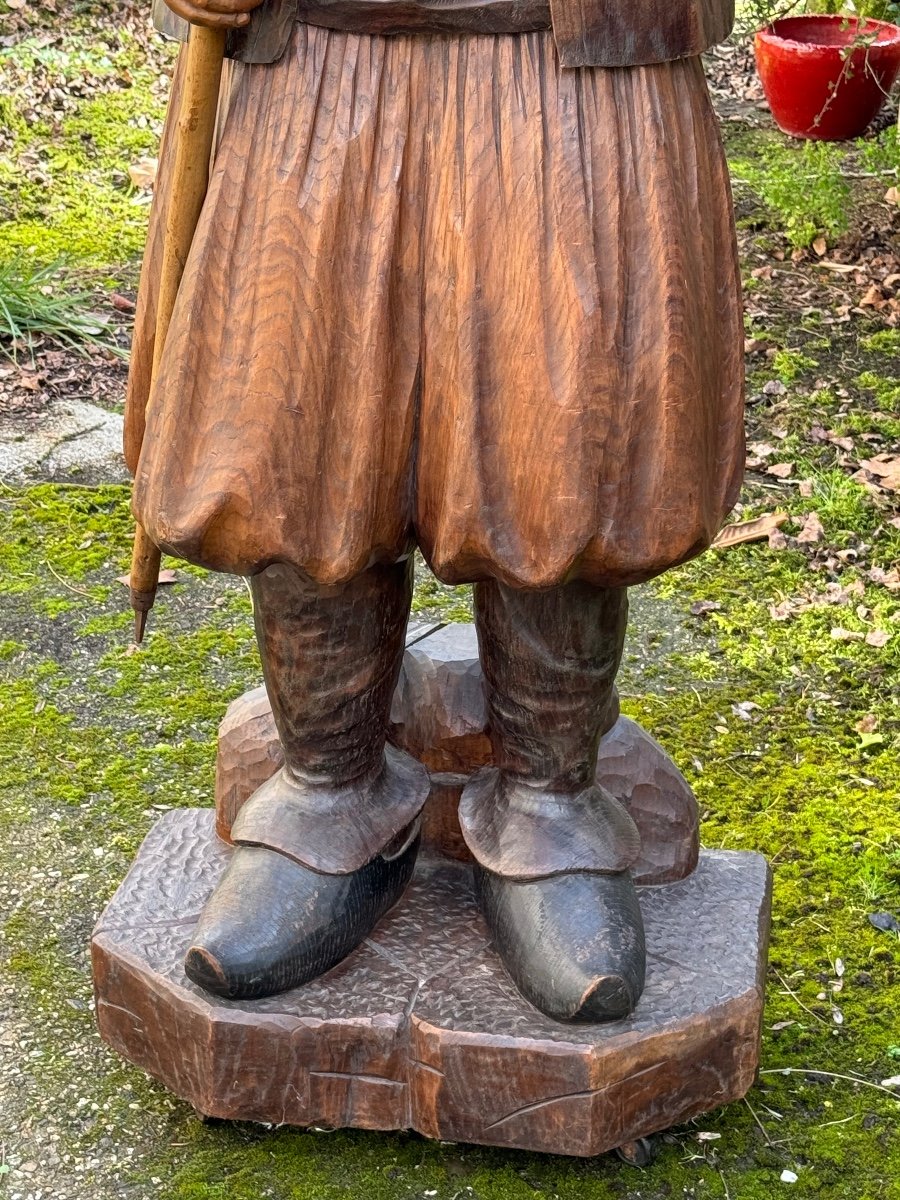 Spectacular Sculpture Of A Breton & Quimper 1936-photo-4