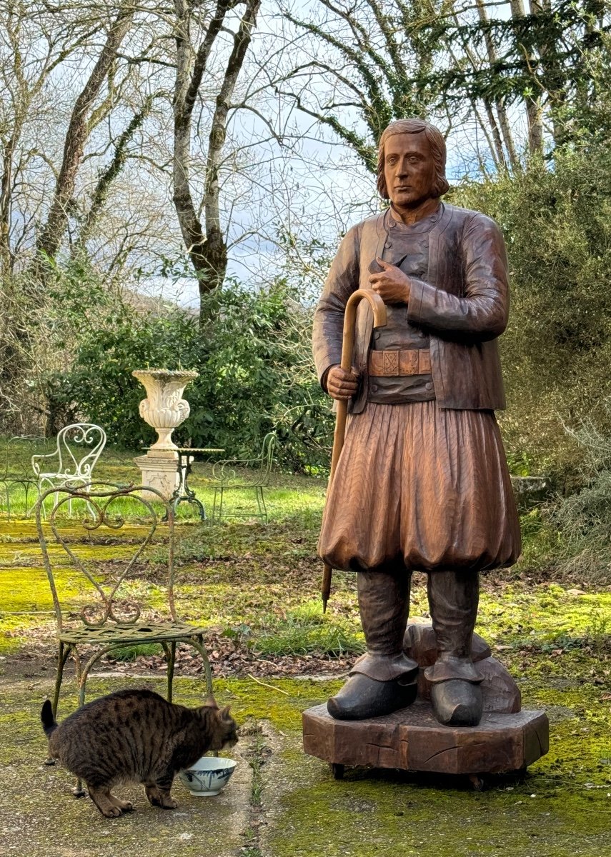 Spectacular Sculpture Of A Breton & Quimper 1936