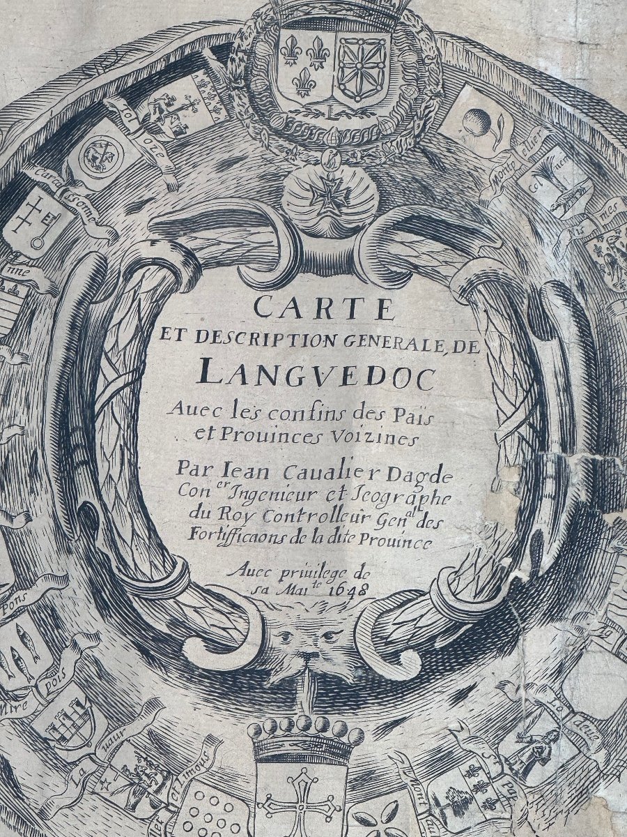 Map Of Languedoc. Louis XIV Era