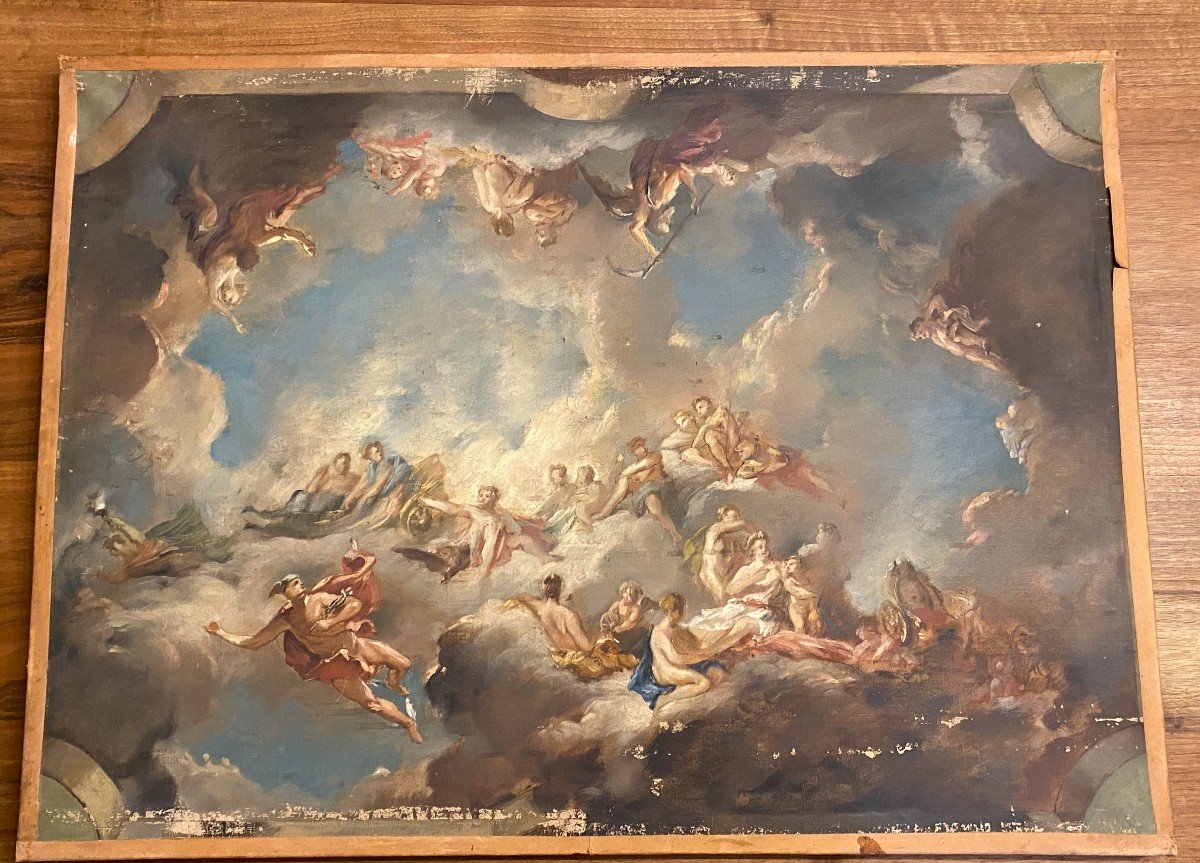 Apothéose d'Hercule Esquisse du plafond de Versailles-photo-4