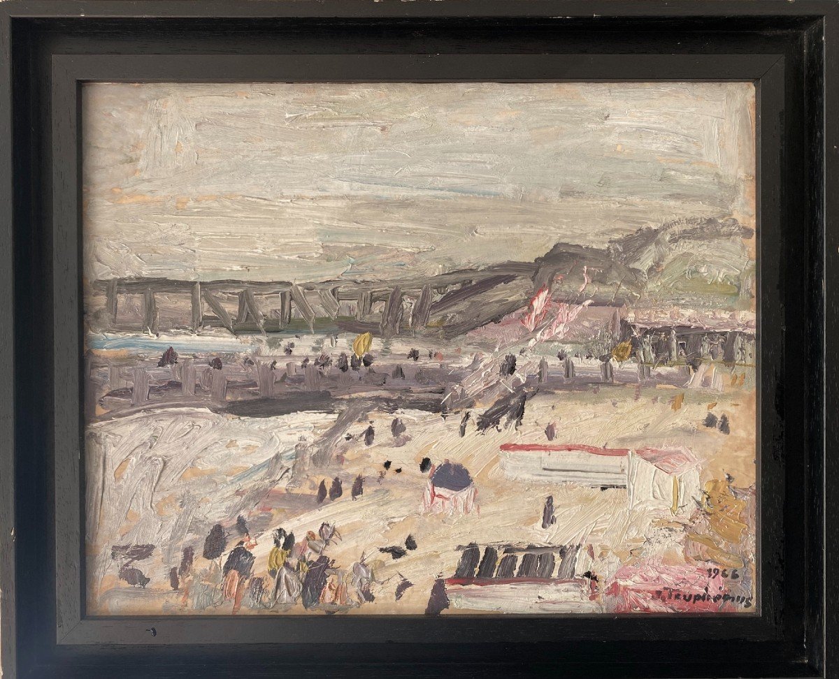 Jacques Truphémus (1922-2017) "la Plage d'Ostende"