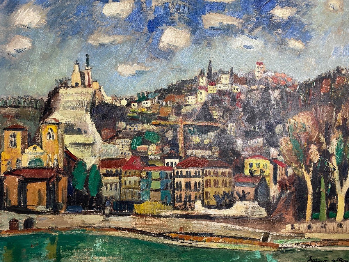 Marcel Saint-jean (1914-1994) "come On The Banks Of The Rhône"