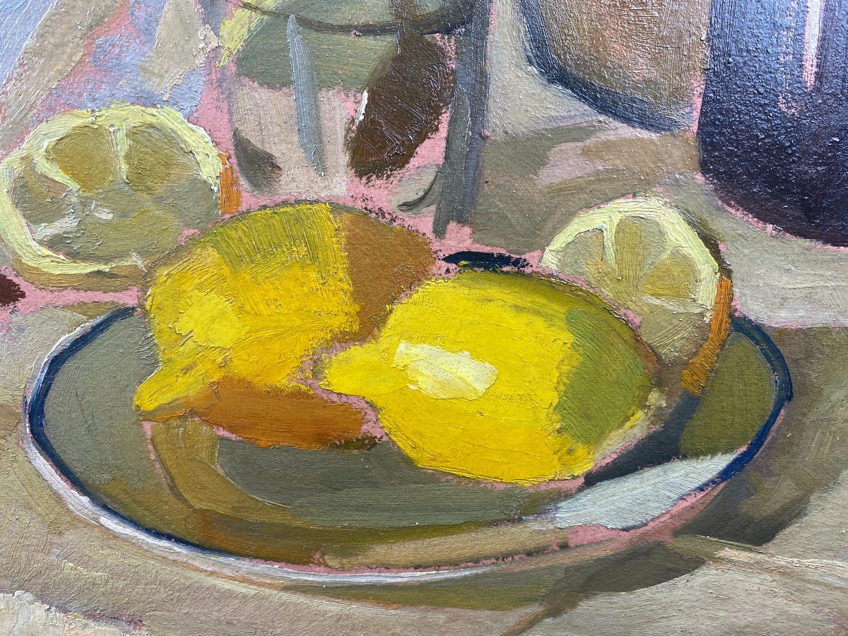 Jean Dulac (1902-1968) “still Life With Lemons”-photo-1