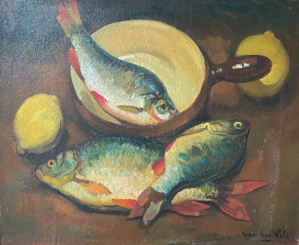 Van Den Weld "still Life With Carp"