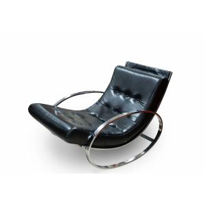 Fauteuil à bascule modèle “ellipse” Milo BAUGHMAN (1923-2003)