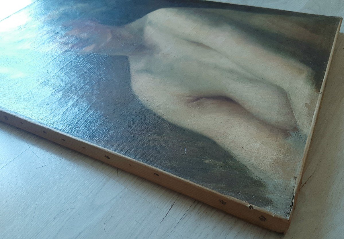 Tableau Portrait De Femme  Nue d'Atelier Gaston Hoffmann -photo-5