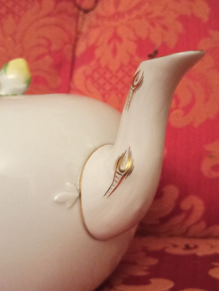 Meissen Porcelain Teapot 1900 Period-photo-3