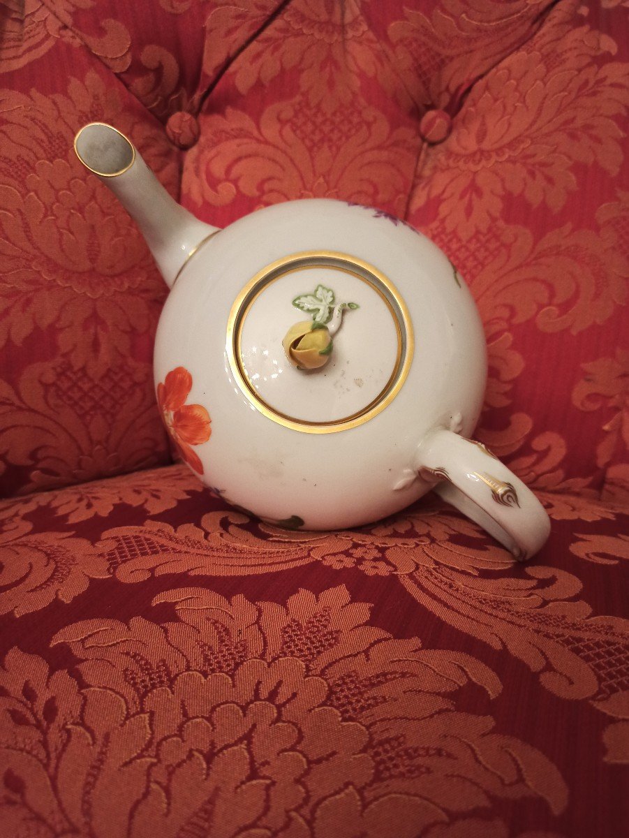 Meissen Porcelain Teapot 1900 Period-photo-6