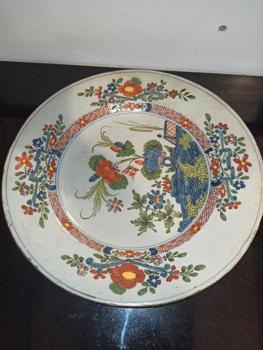 Assiette En Faience De Milan XVIII-photo-2