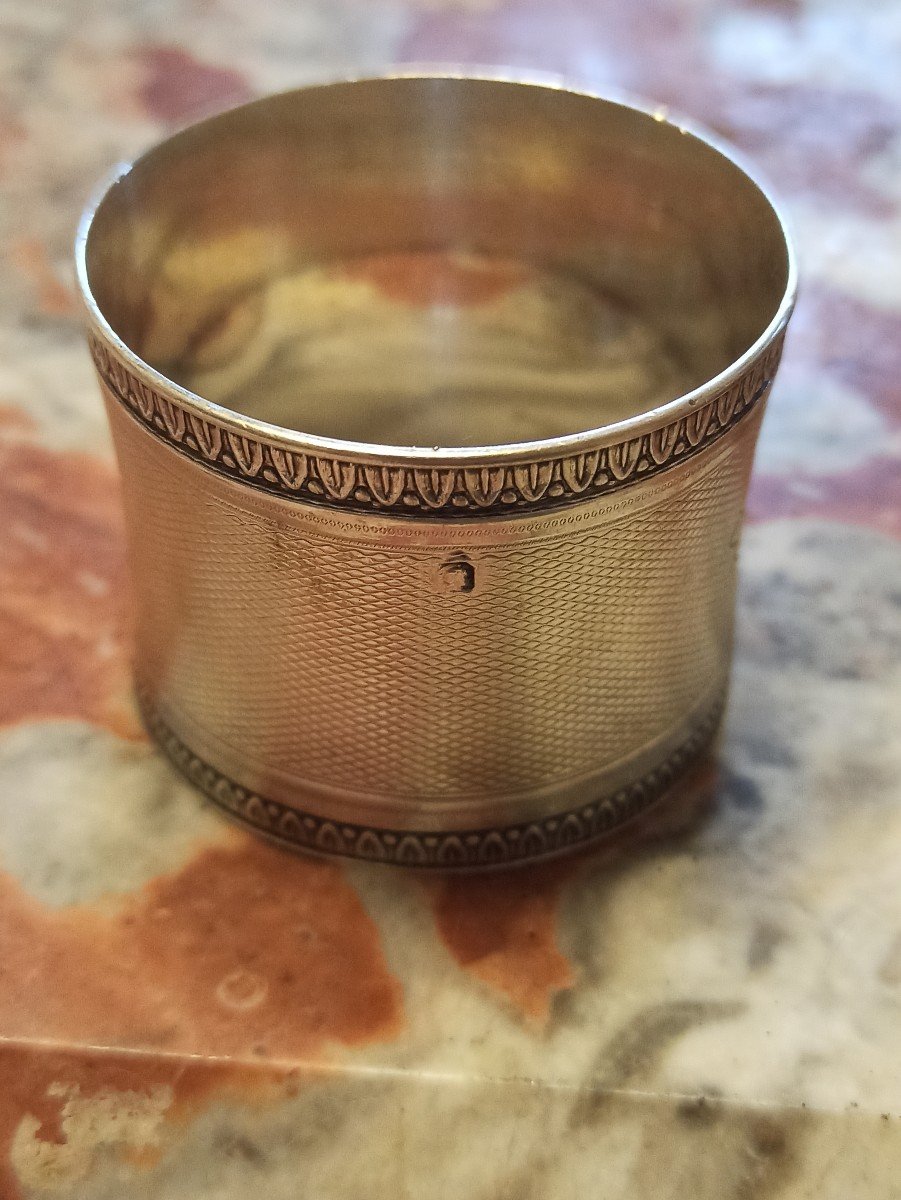 Pair Of Napkin Rings In Silver Minerva Hallmark Circa 1900-photo-4