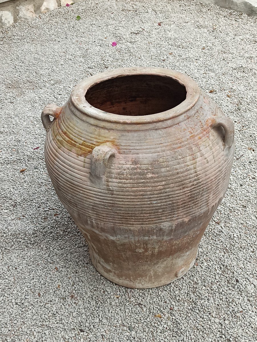 Catalan Terracotta Oil Jar Circa 1880-photo-3