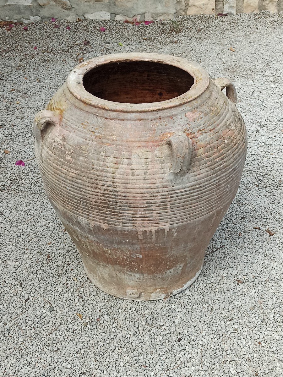Catalan Terracotta Oil Jar Circa 1880-photo-4