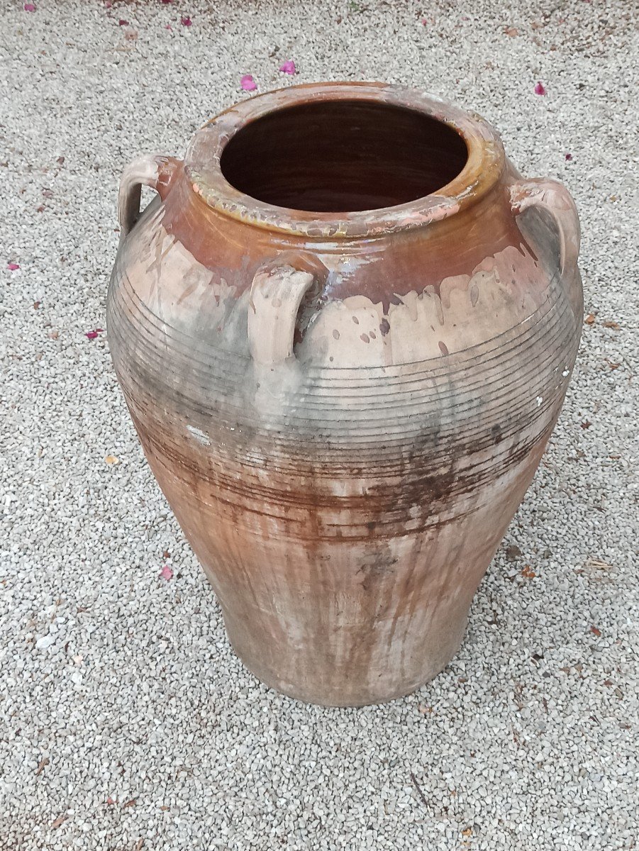 Large Terracotta Oil Jar From Catalonia Late 19th Century-photo-4