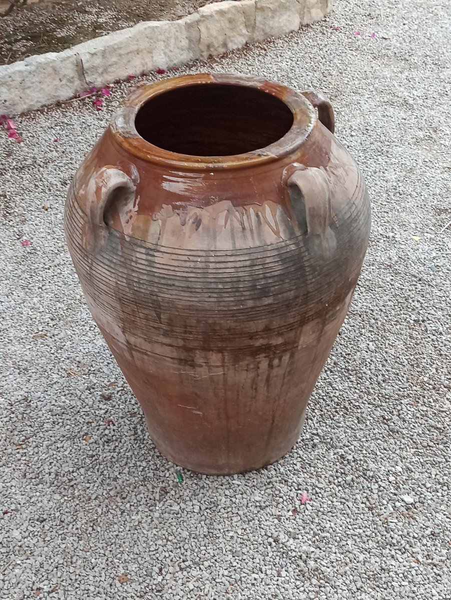 Large Terracotta Oil Jar From Catalonia Late 19th Century