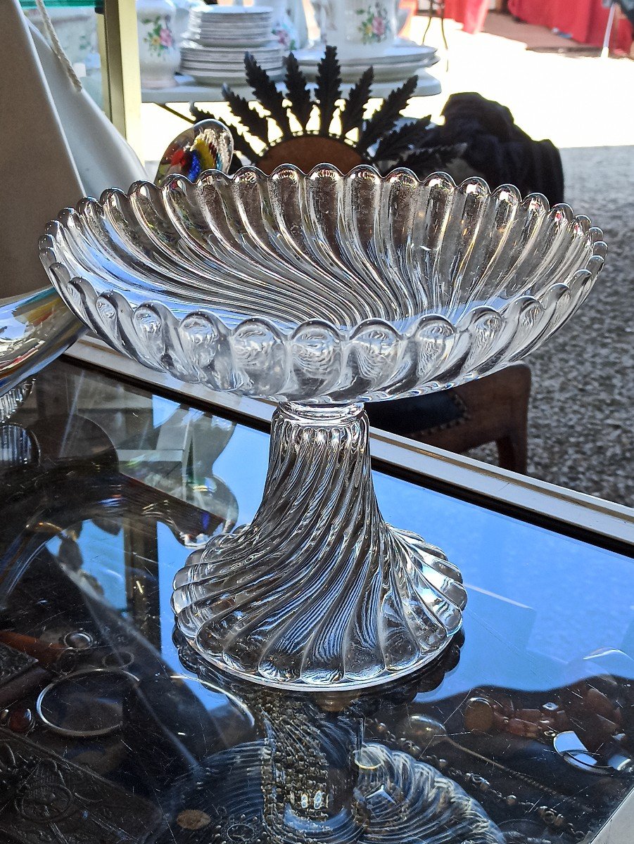 Baccarat Crystal Compote Bowl Bamboo Model