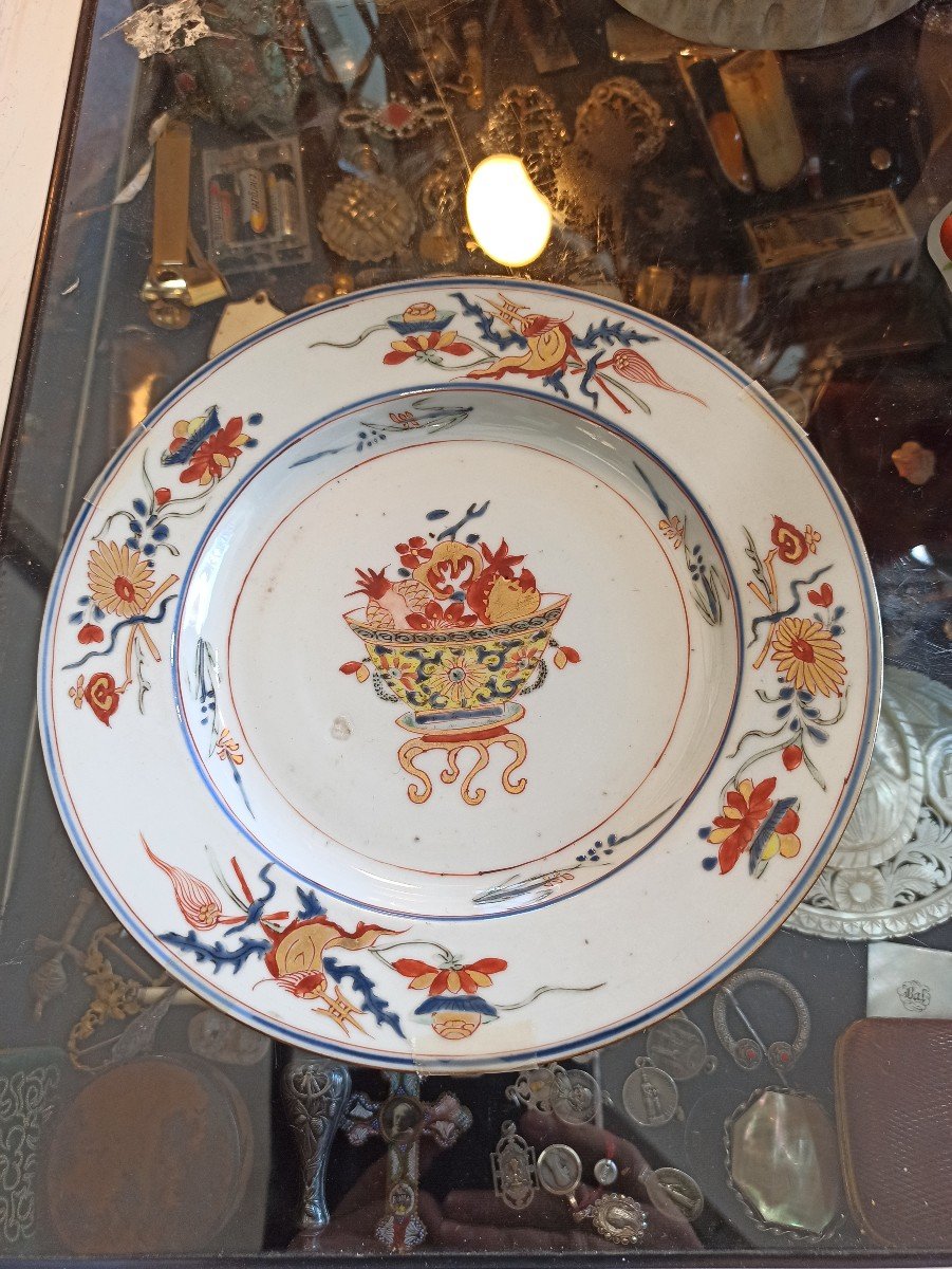 Assiette En Porcelaine De Chine De La Famille Verte Deb XVIII