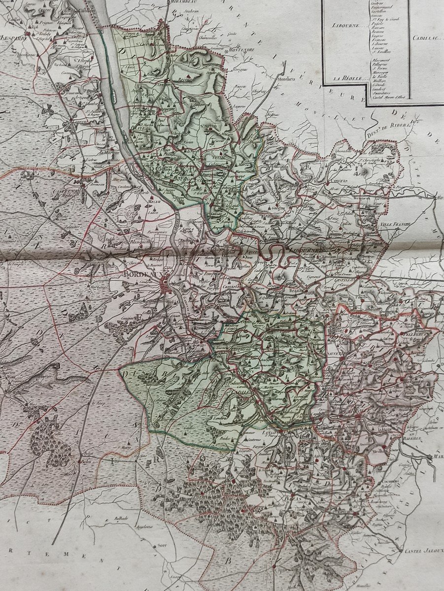 Map Of The Department Of Gironde Decreed On February 6, 1790 From The National Atlas-photo-3