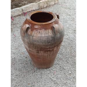 Large Terracotta Oil Jar From Catalonia Late 19th Century