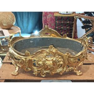 Rococo Style Gilt Bronze Table Jardiniere Circa 1850