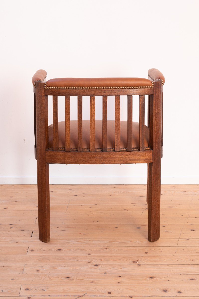 Restored Office Armchair - With Marquetry-photo-2