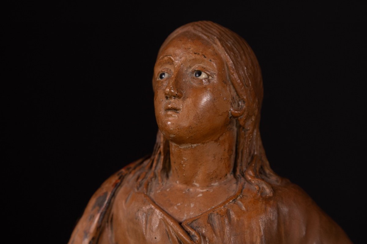 Early 19th Century Terracotta John The Baptist-photo-3