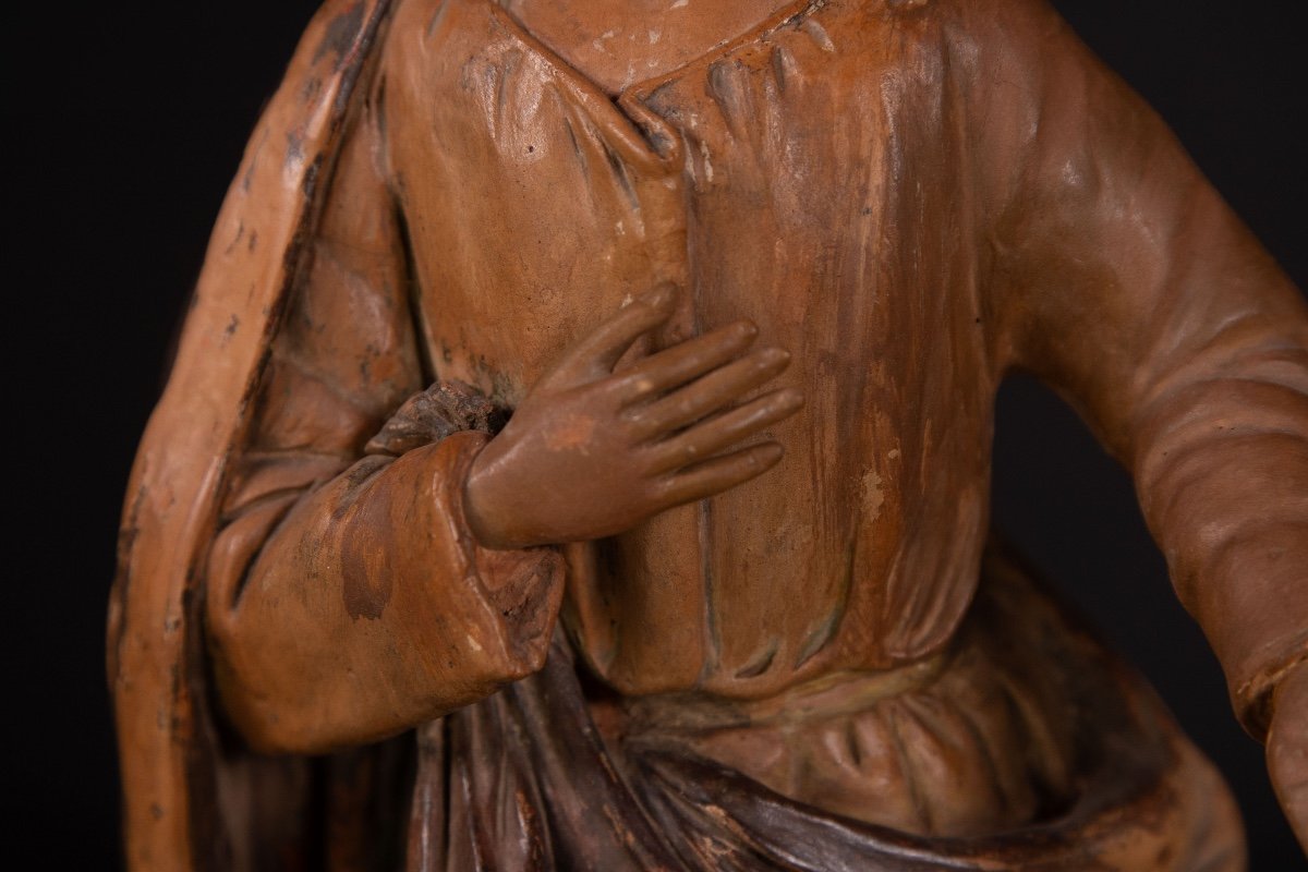 Early 19th Century Terracotta John The Baptist-photo-4