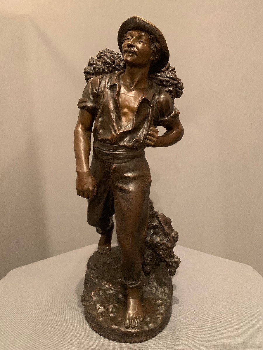 Bronze - Vendangeur par Emile Grégoire ( 1871-1948 )