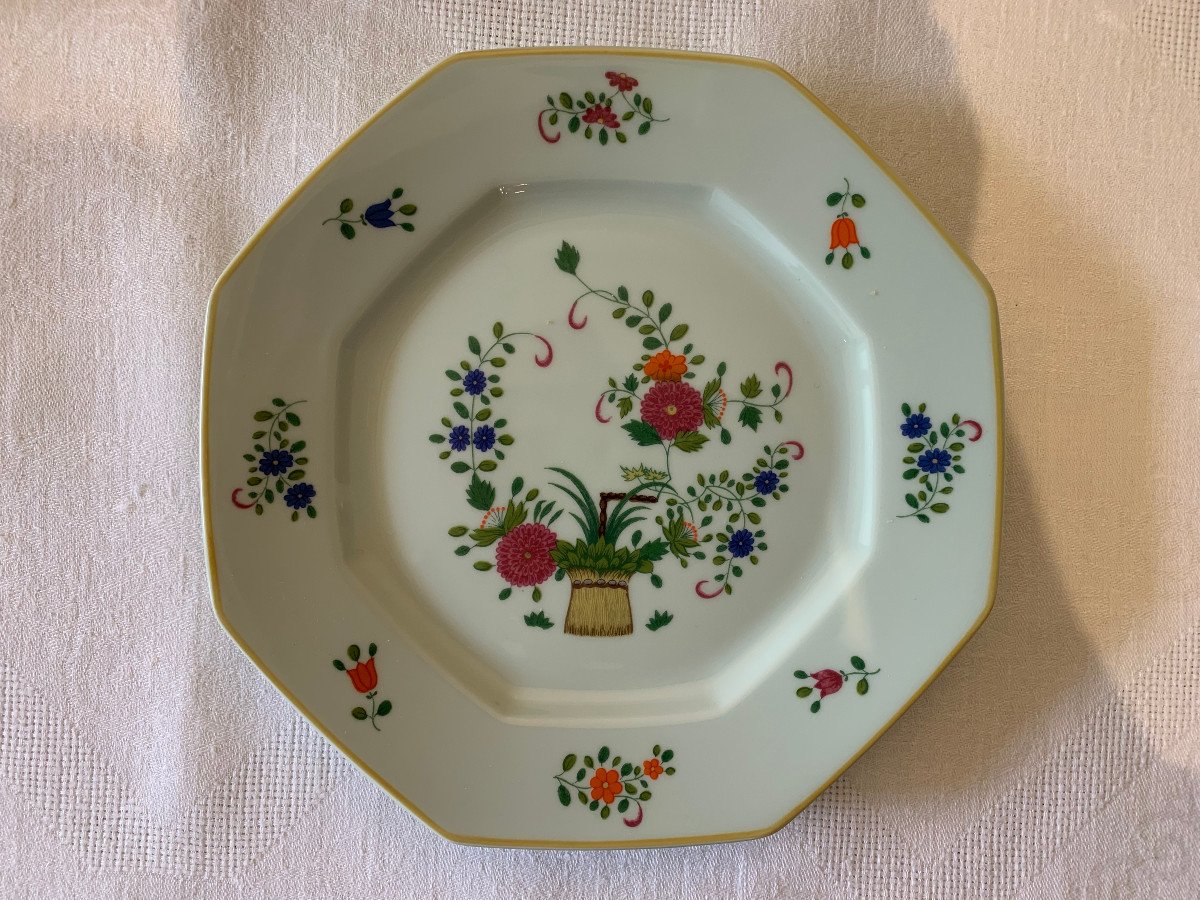 Porcelain Table Service - Limoges - Raynaud - “little Chinese Basket” Model-photo-3