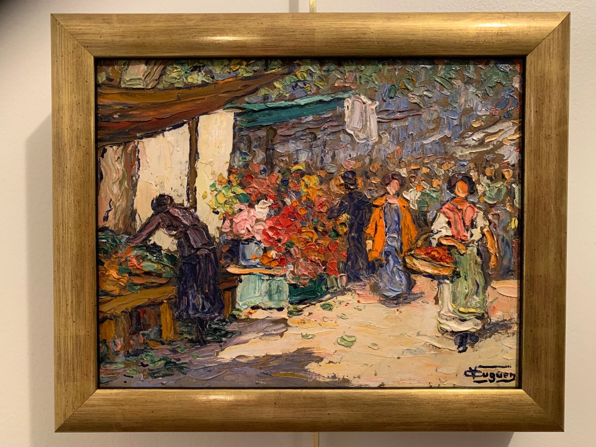 The Toulon Flower Market – Victor Cuguen 1882-1969-photo-2