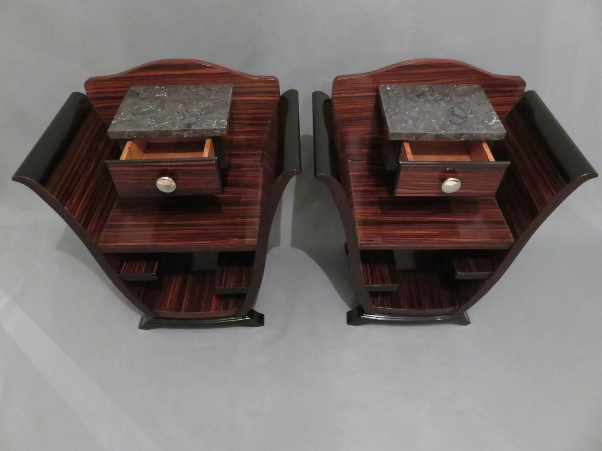 Pair Of Bedside Art Deco Attributed To Krass-photo-2